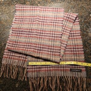 Joseph Abboud Plaid 100% Cashmere Scarf